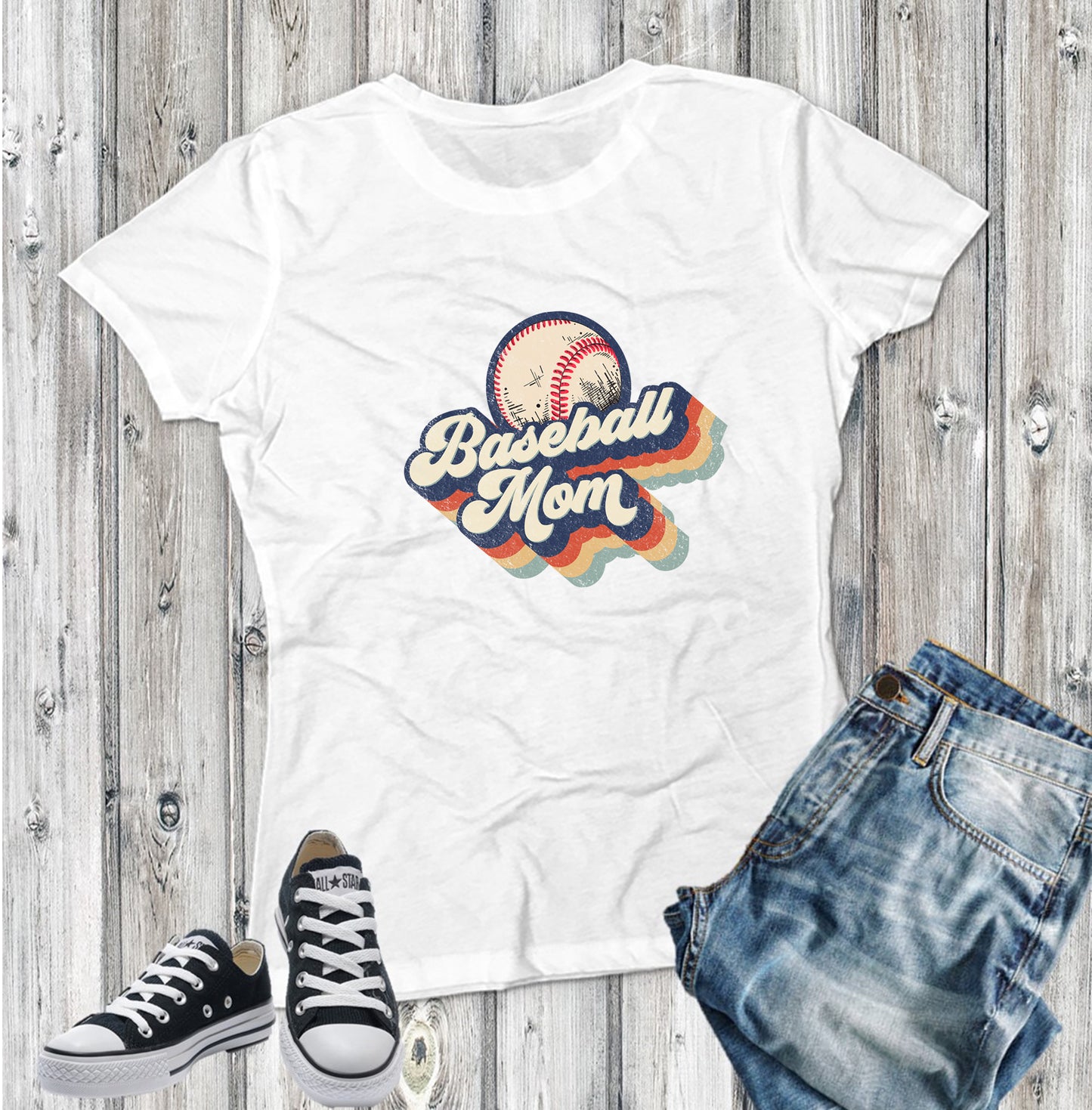 Retro Baseball Mom