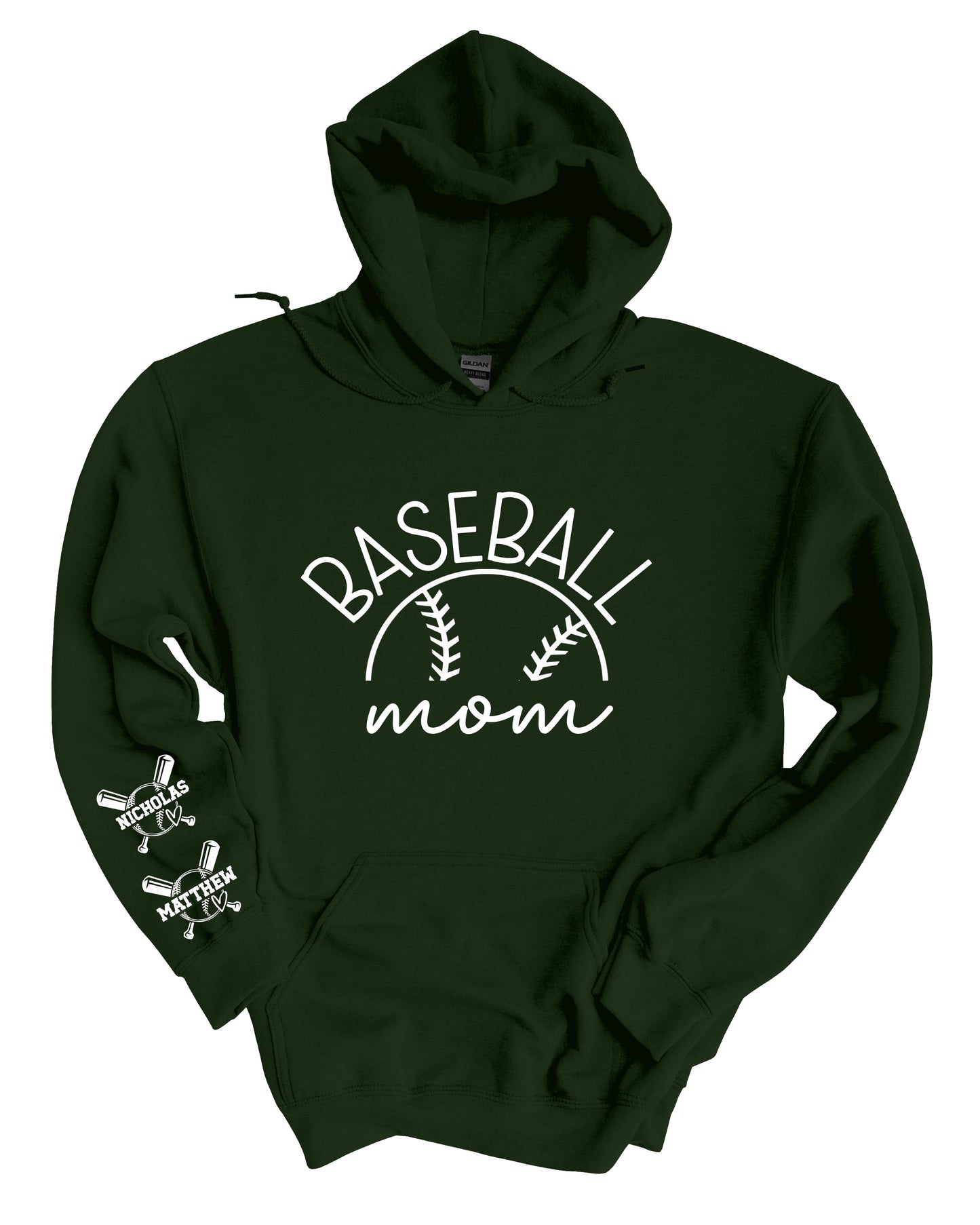 Baseball Mom Name on Sleeve