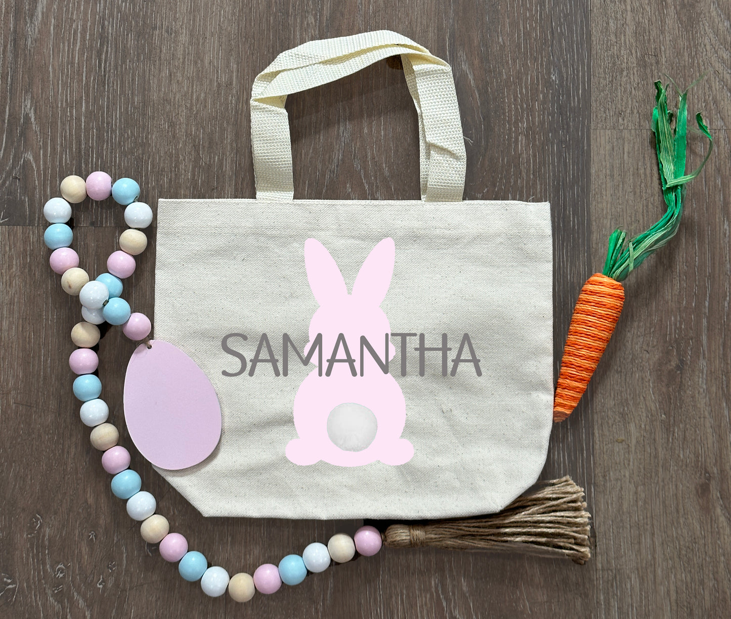 Personalized Spring Bunny Bag
