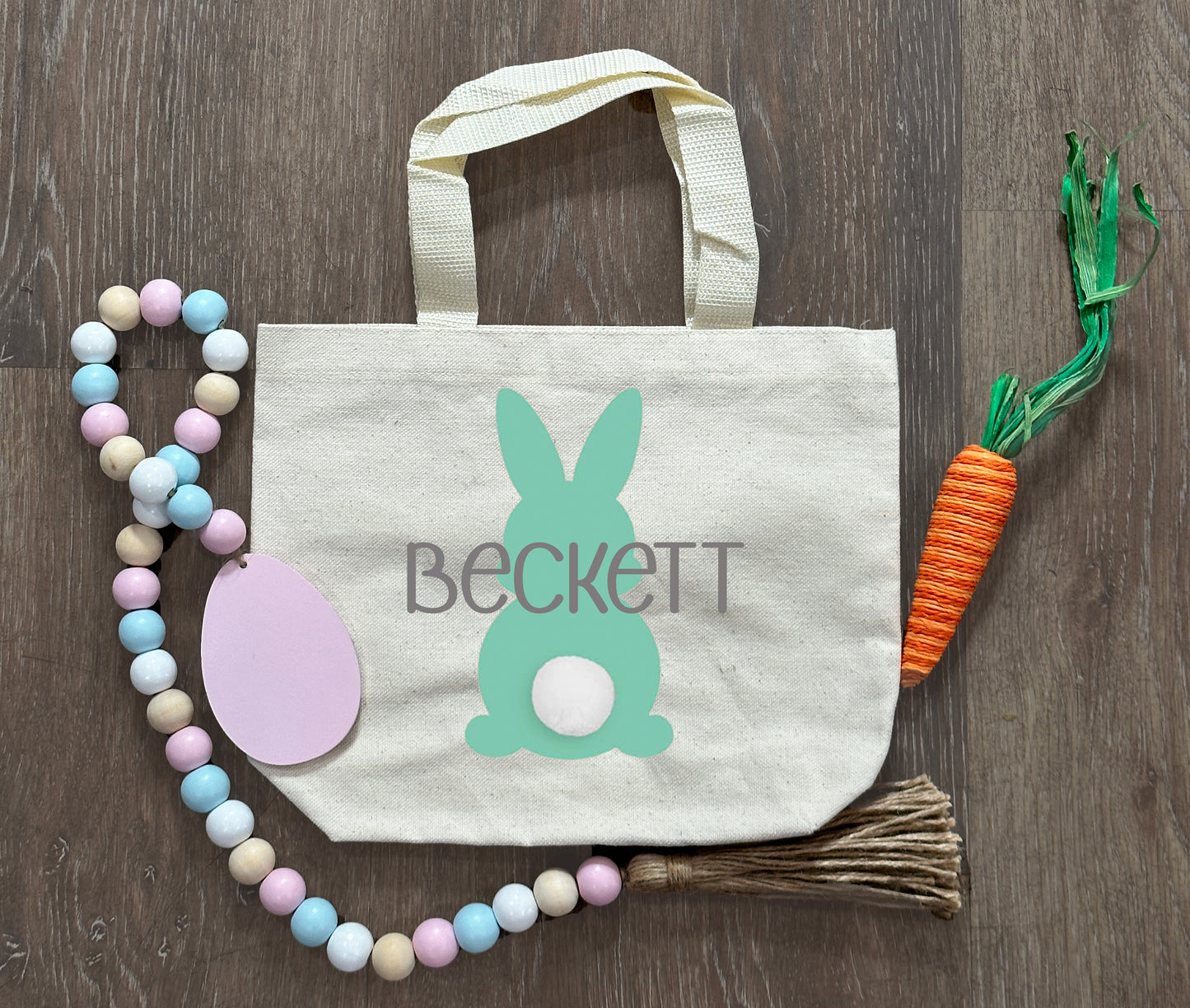 Personalized Spring Bunny Bag