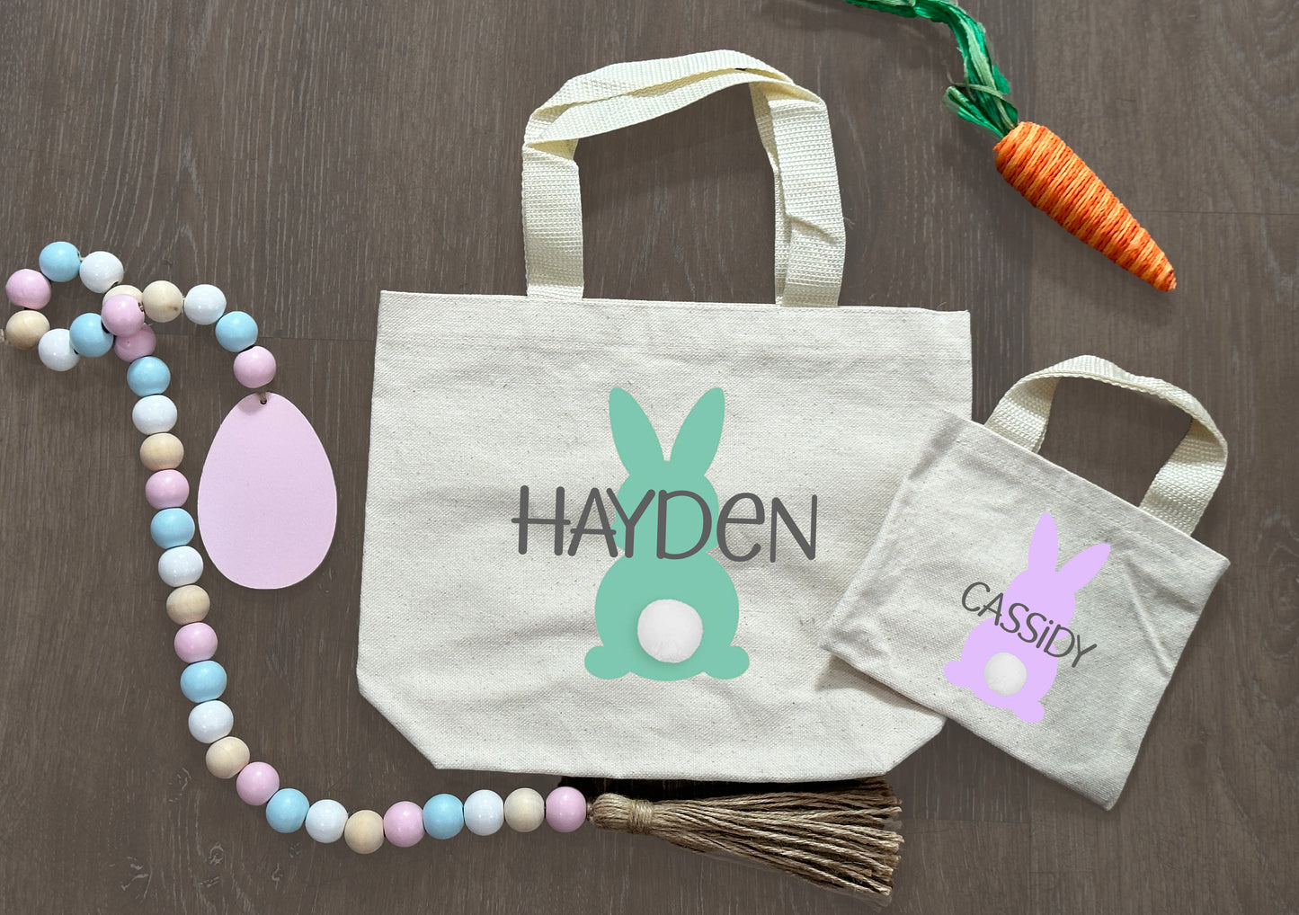 Personalized Spring Bunny Bag