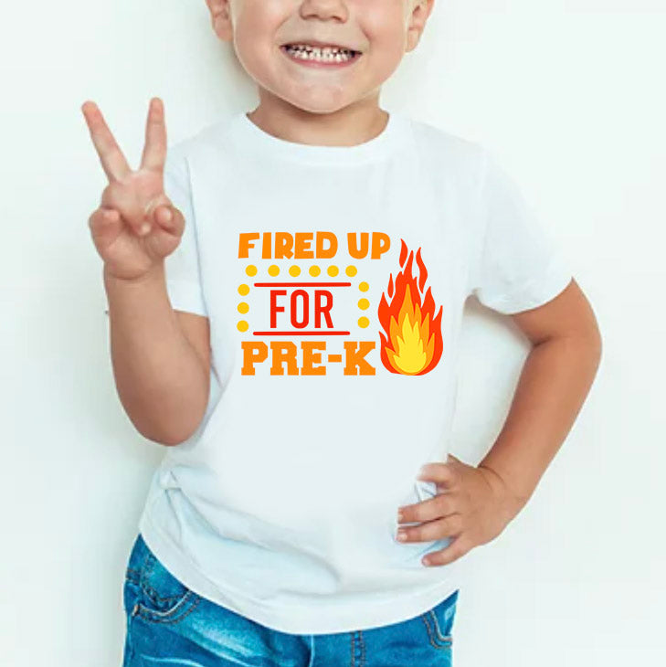 Back to School Fired Up Pre-K  Shirt