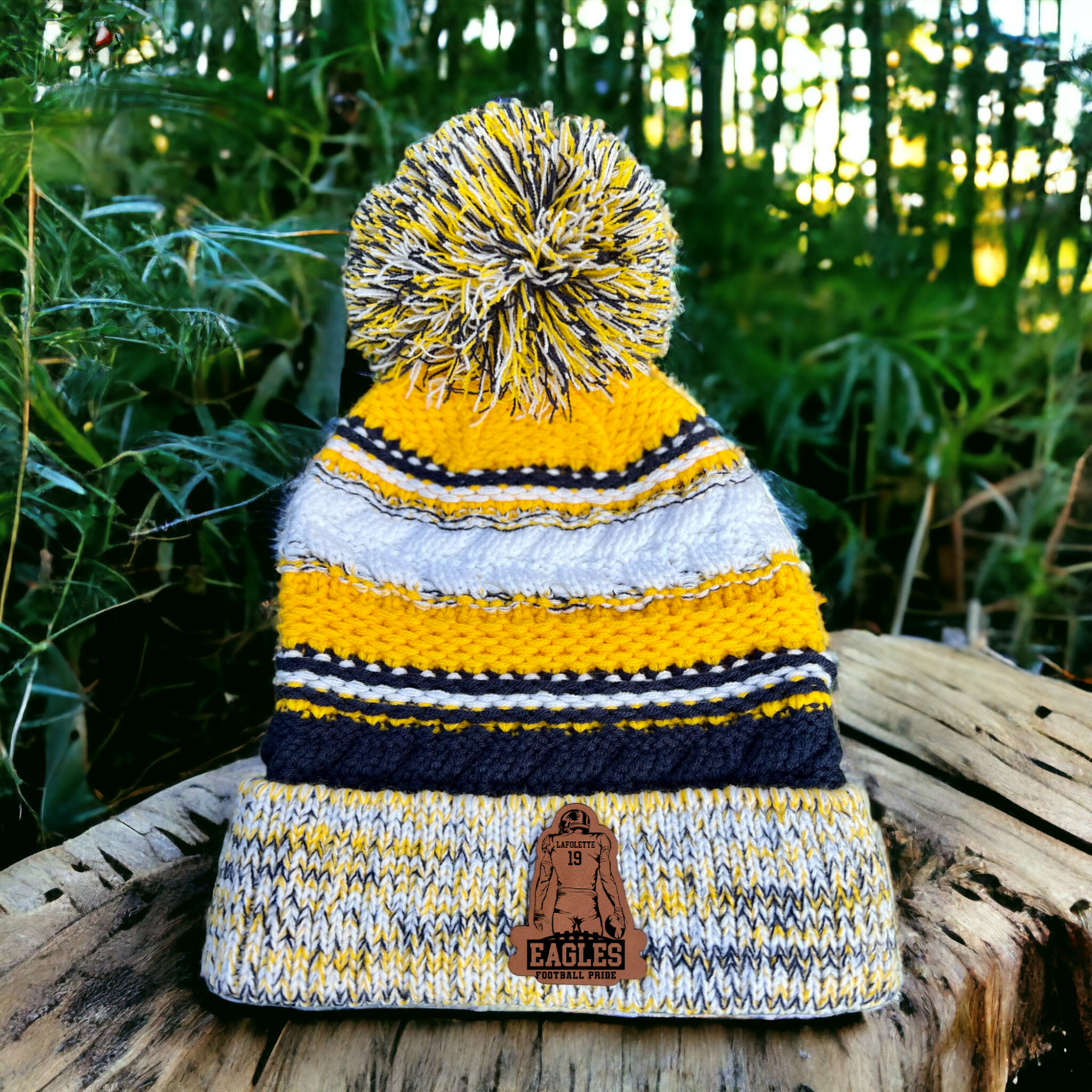 Football Sports Pom Pom Beanie