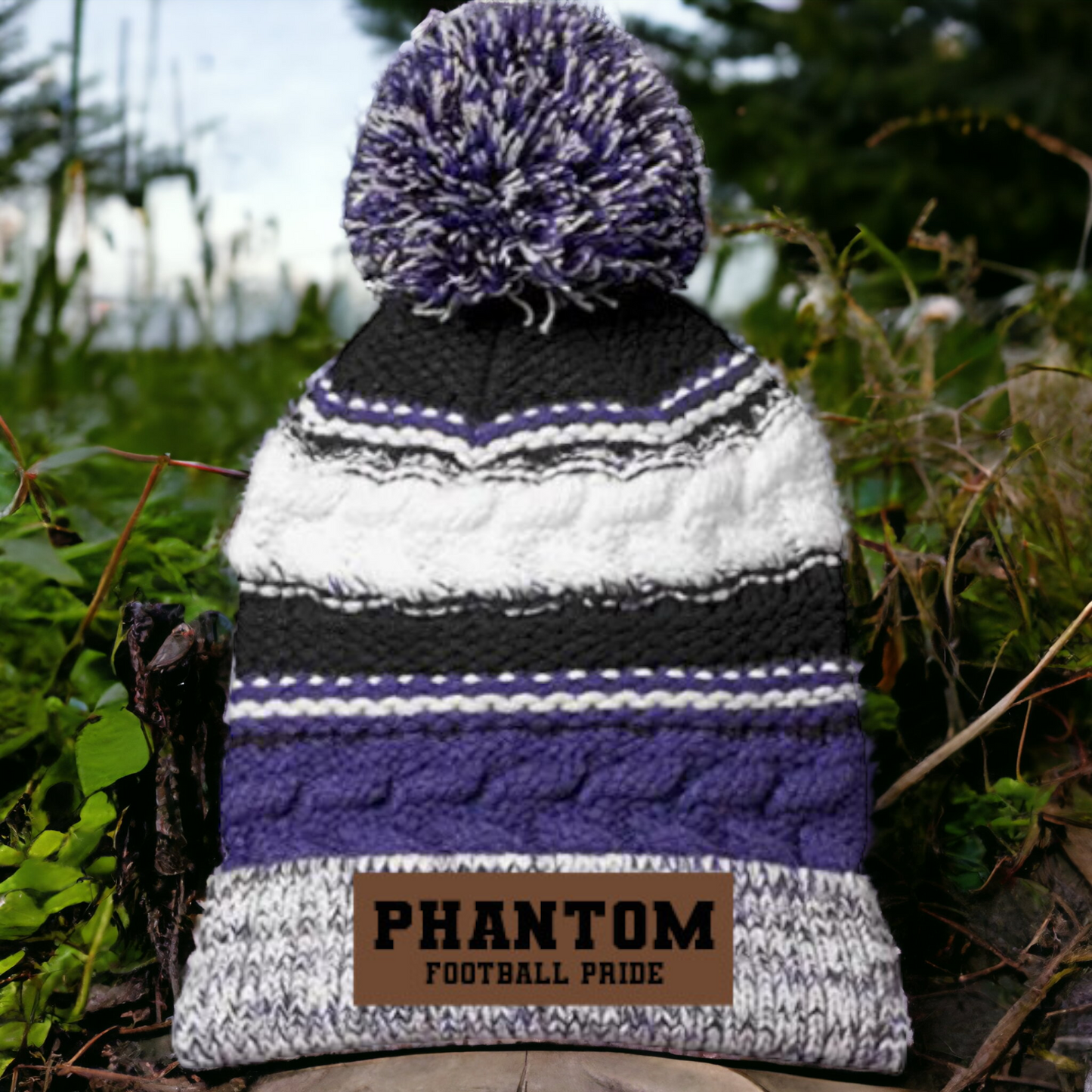 Football Sports Pom Pom Beanie