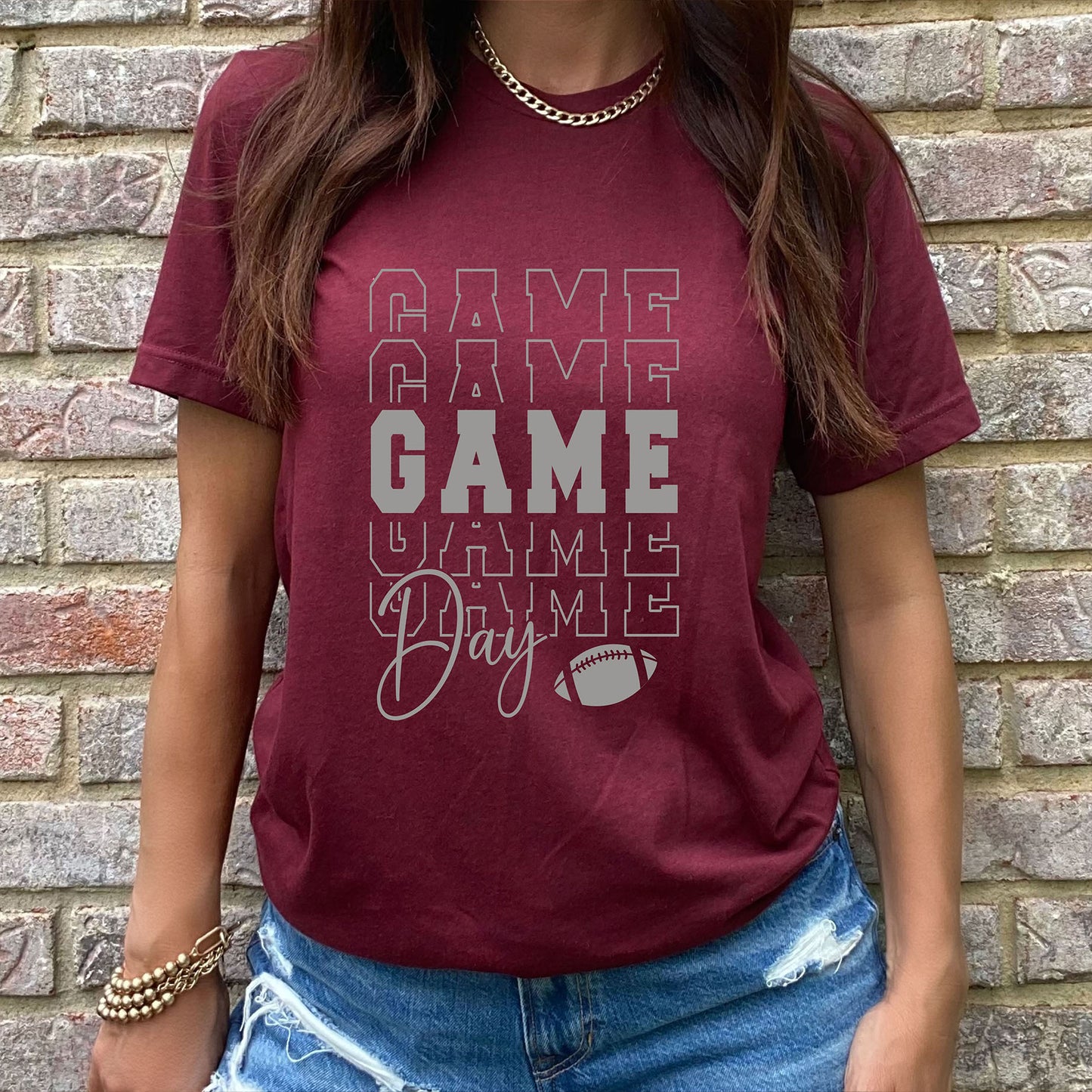 Football Game Day Stacked T-shirt, Sweatshirt, or Hoodie