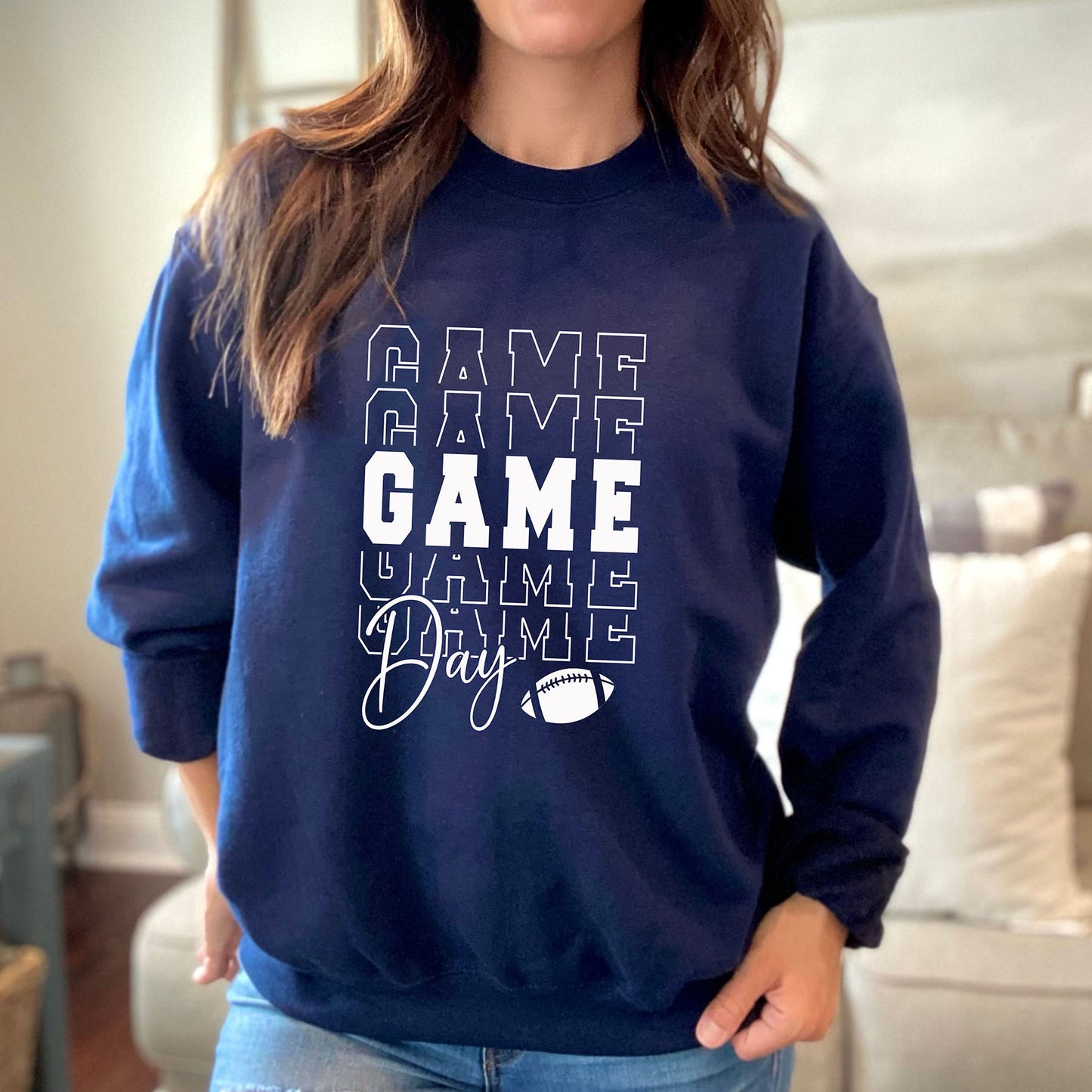 Football Game Day Stacked T-shirt, Sweatshirt, or Hoodie