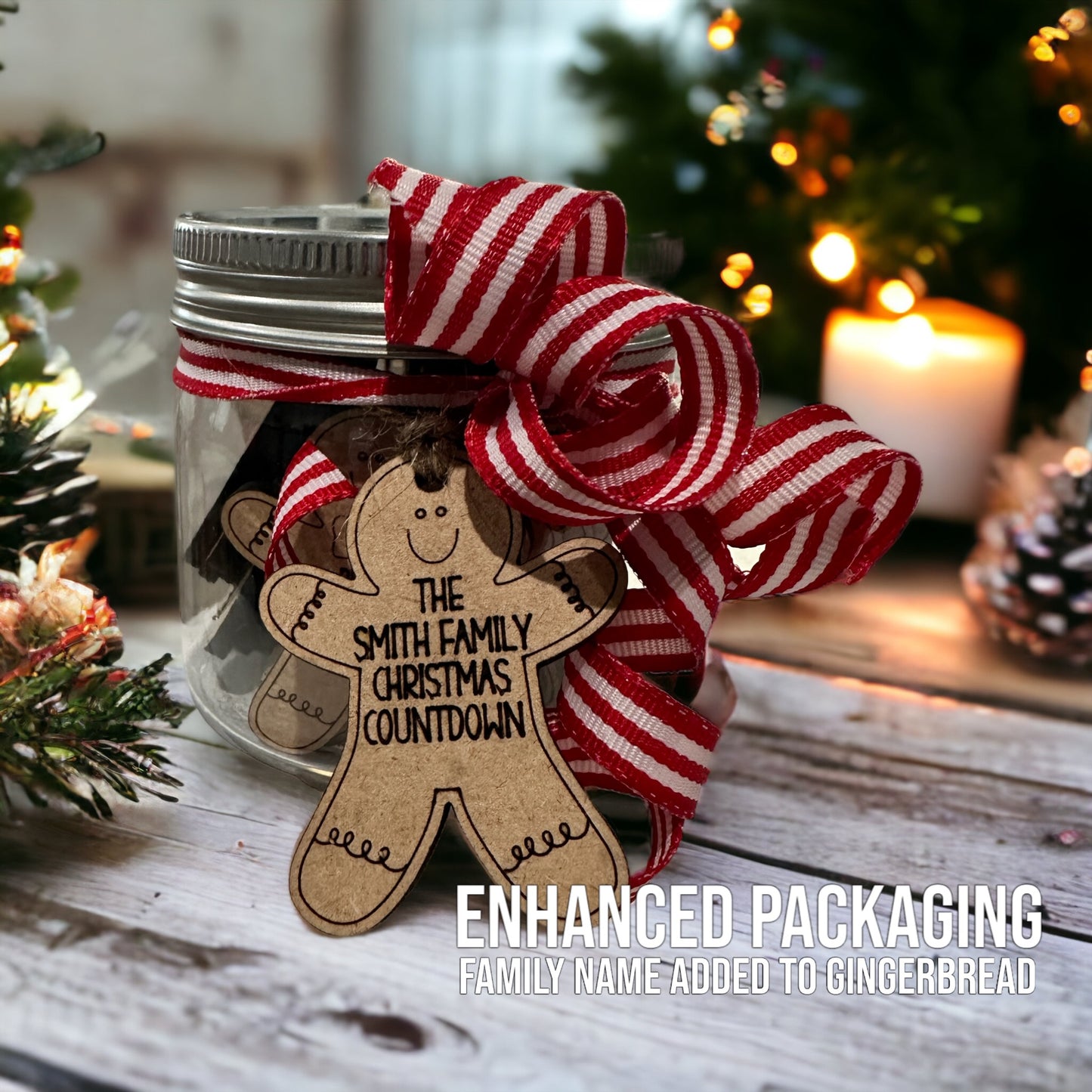 Custom gingerbread men to use for Christmas Advent calendar, Christmas Countdown, or Family Activites