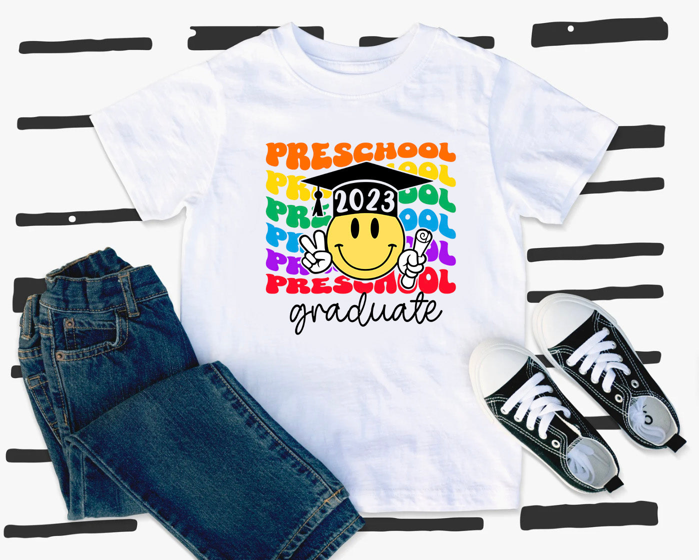 Kids Preschool Wave Grad Tee