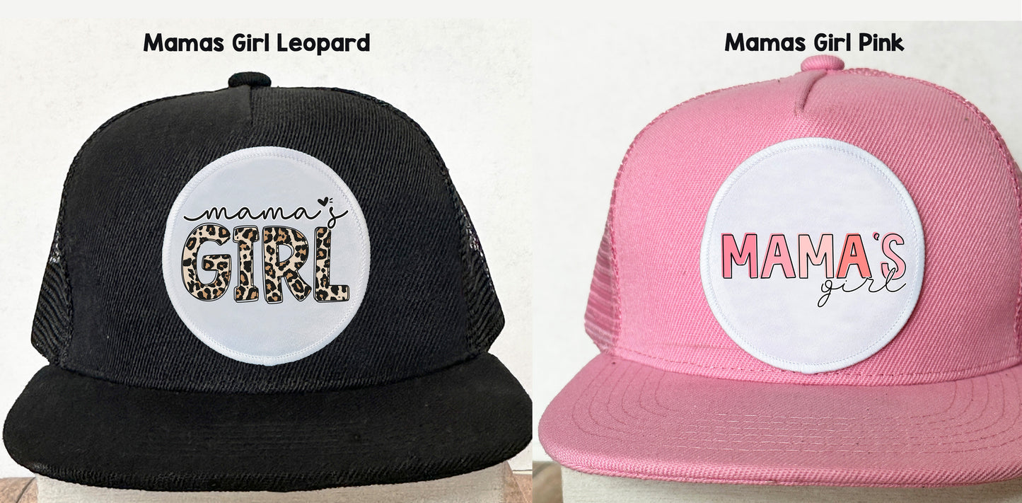 Child Custom Color Patch Hat- Child's Snapback Hat Mama's girl