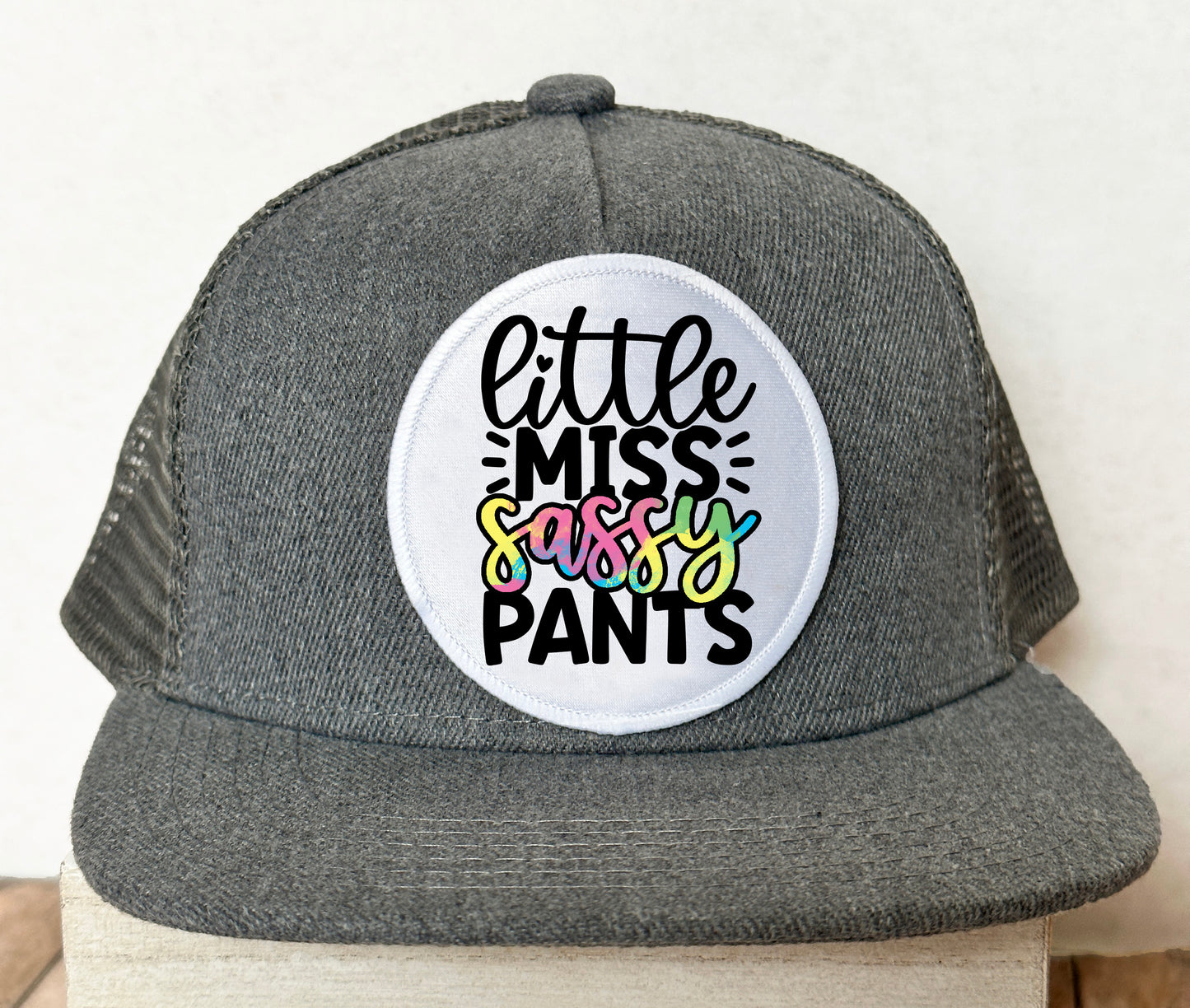 Child Custom Color Patch Hat- Child's Snapback Hat Sassy pants
