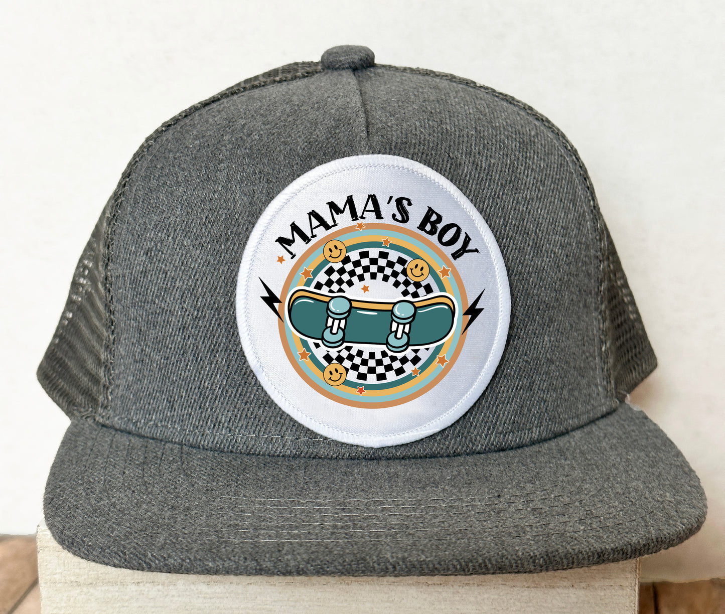 Child Custom Color Patch Hat- Child's Snapback Hat Mama's boy