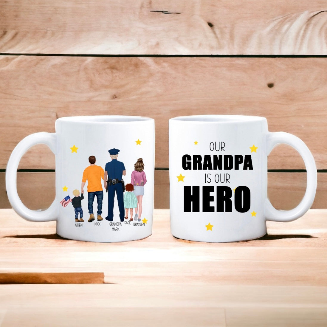 custom policeman hero mug military