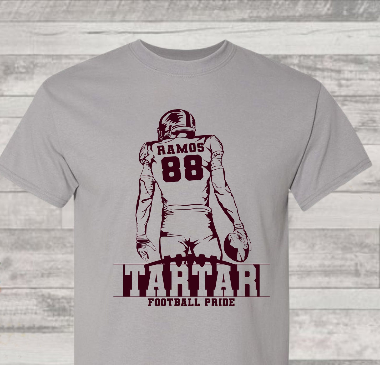 Football Fan Custom Player Fan Gear Sweatshirt, T-shirt, or Hoodie