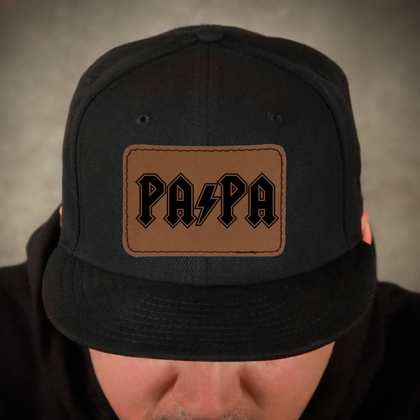 Papa Rock Star Mens snapback hat