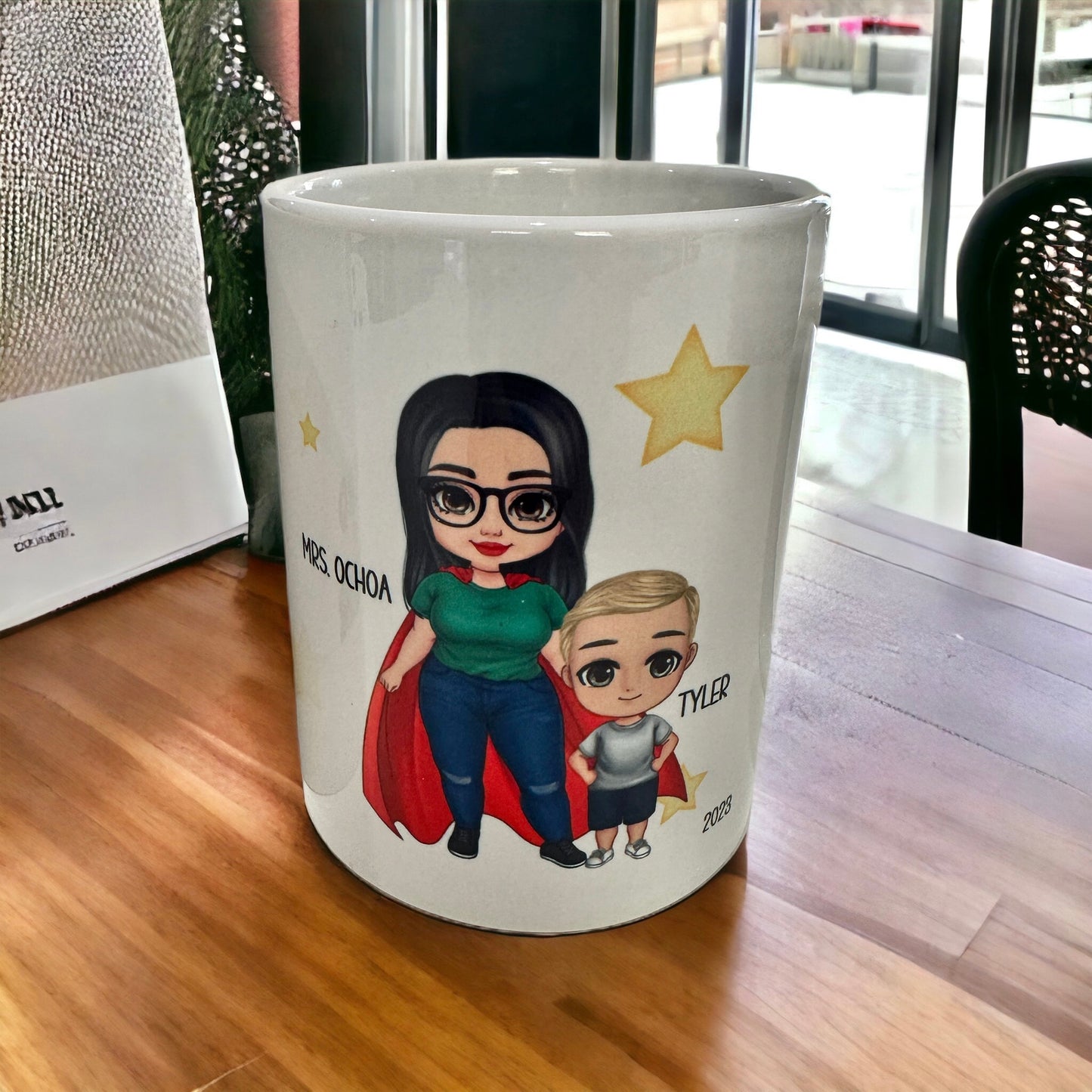 Teacher Superhero custom mug