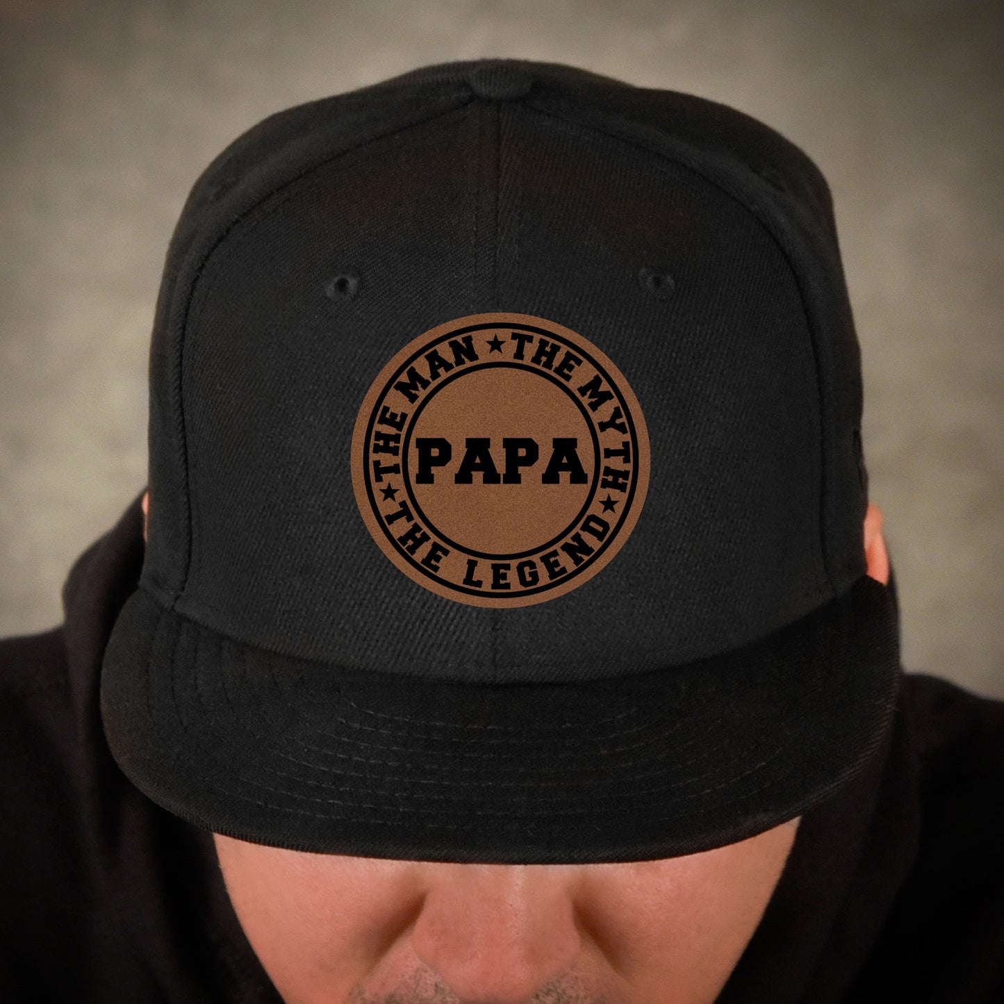 Papa Man Myth Legend Mens Snapback hat