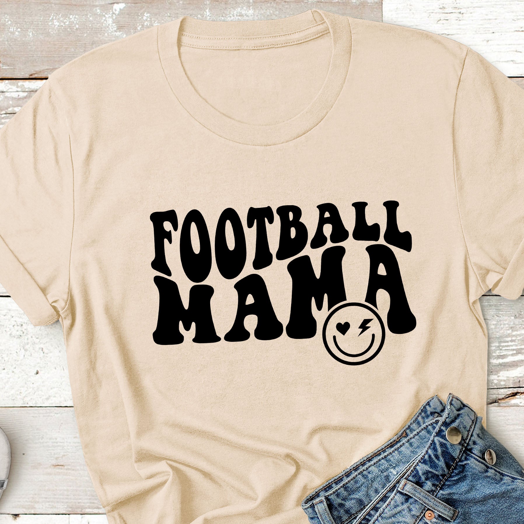 Football Mom Retro Wave T-Shirt, Sweatshirt, or Hoodie