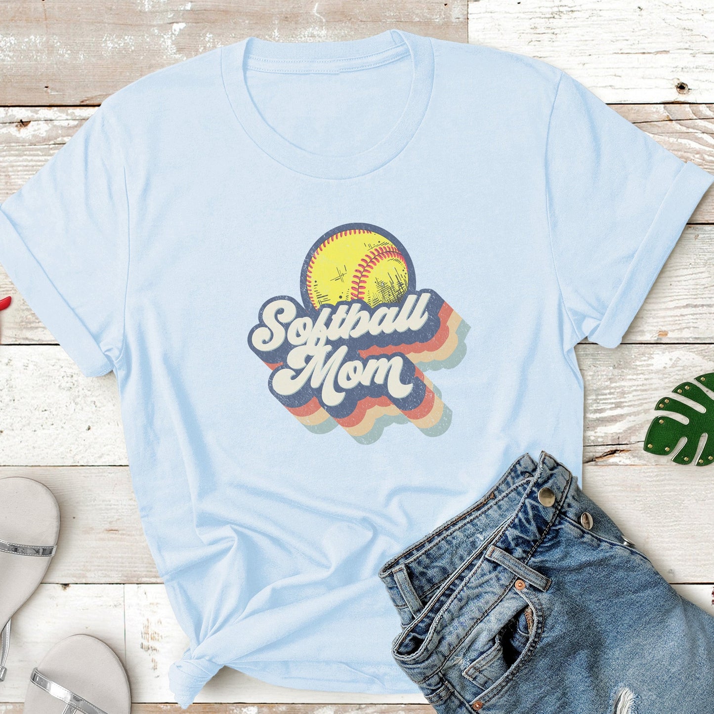 Retro Softball Mom Tee