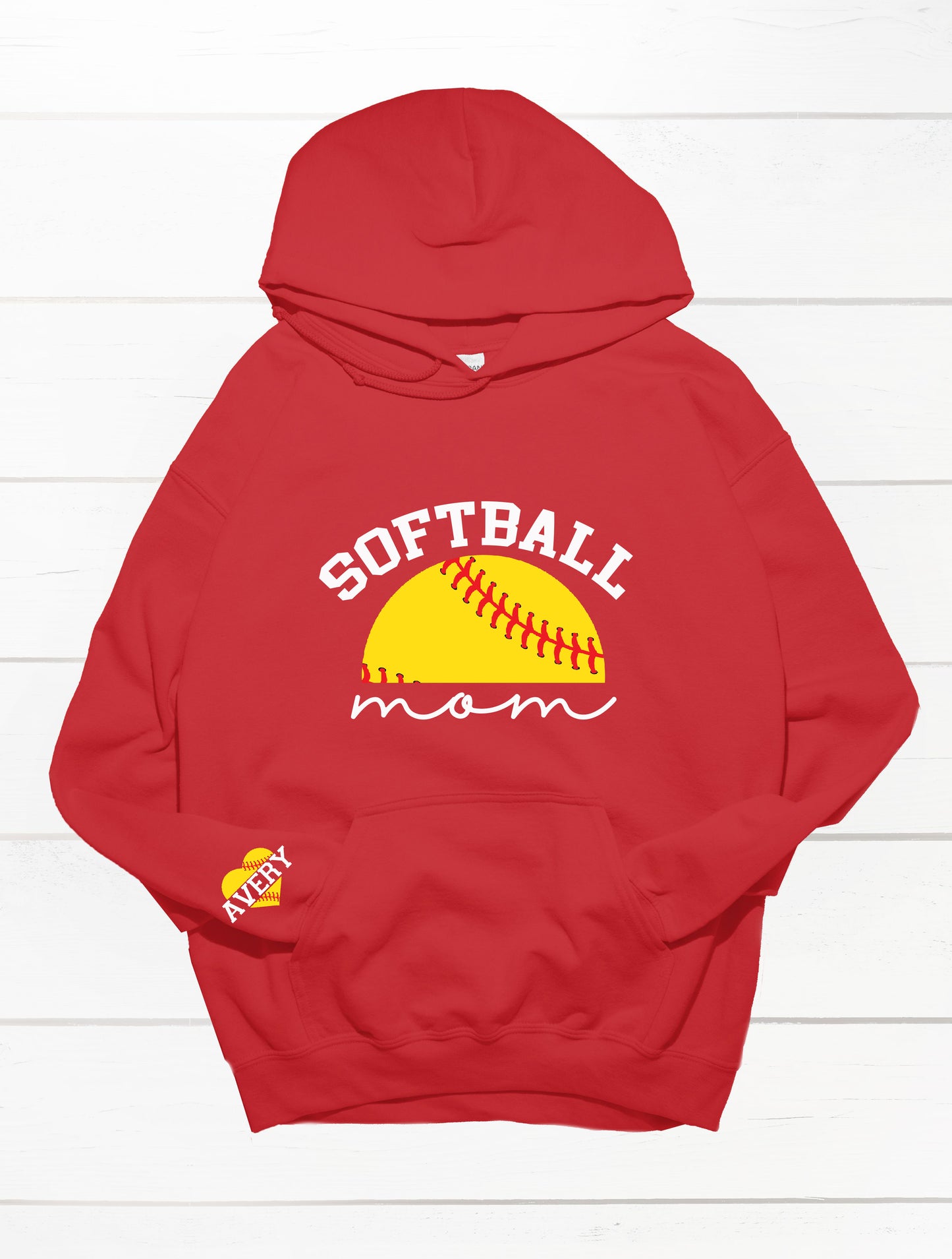 Softball Mom Name on Sleeve