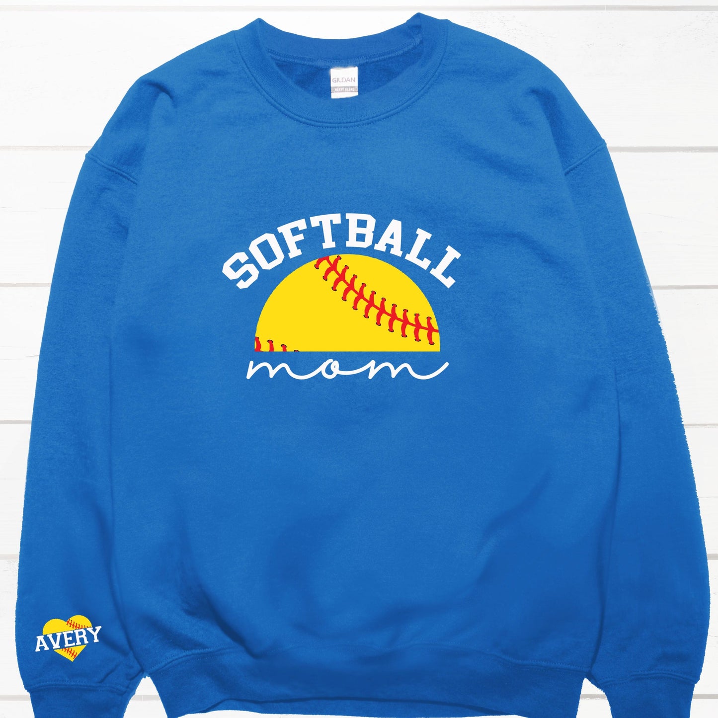 Softball Mom Name on Sleeve