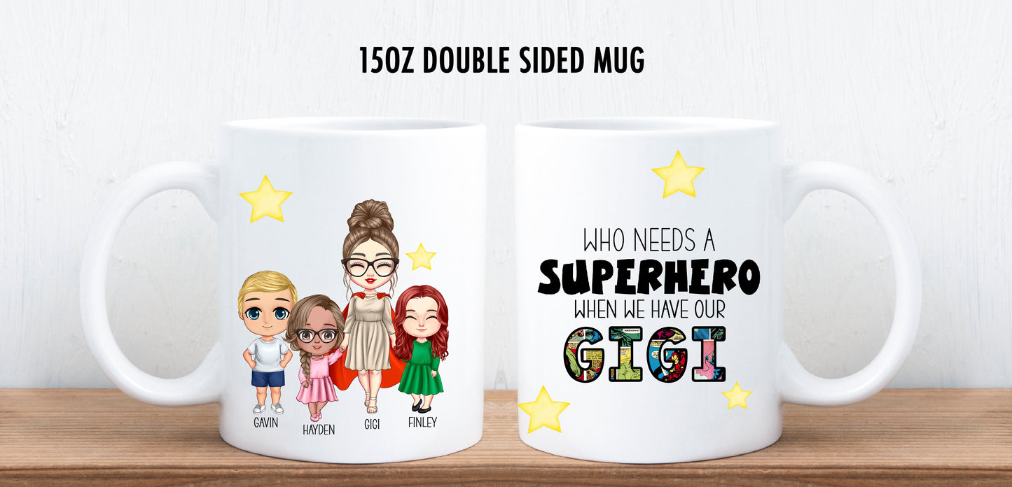 Female Superhero Personalized Coffee Mug