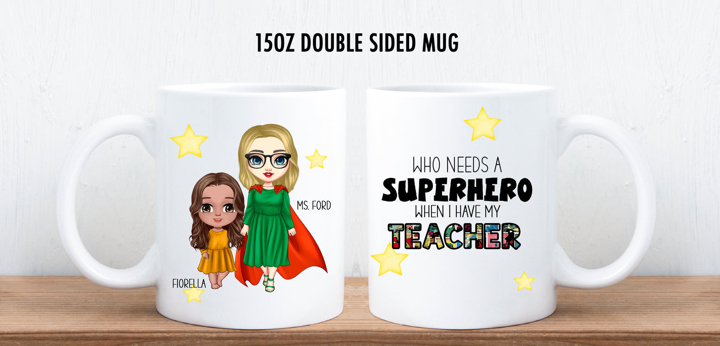 Female Superhero Personalized Coffee Mug