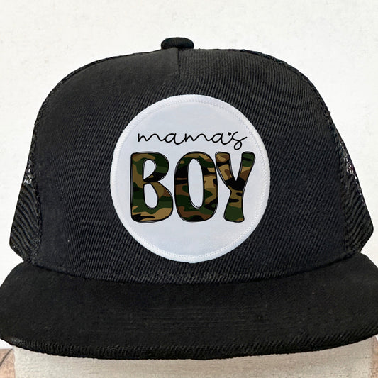 Child Custom Color Patch Hat- Child's Snapback Hat Mama's Boy