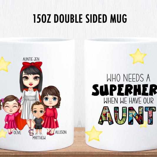 Female Superhero Personalized Coffee Mug