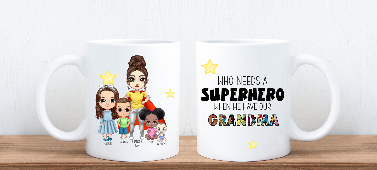 Female Superhero Personalized Coffee Mug