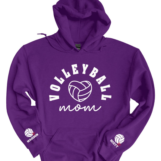 Volleyball Mom Name on Sleeve
